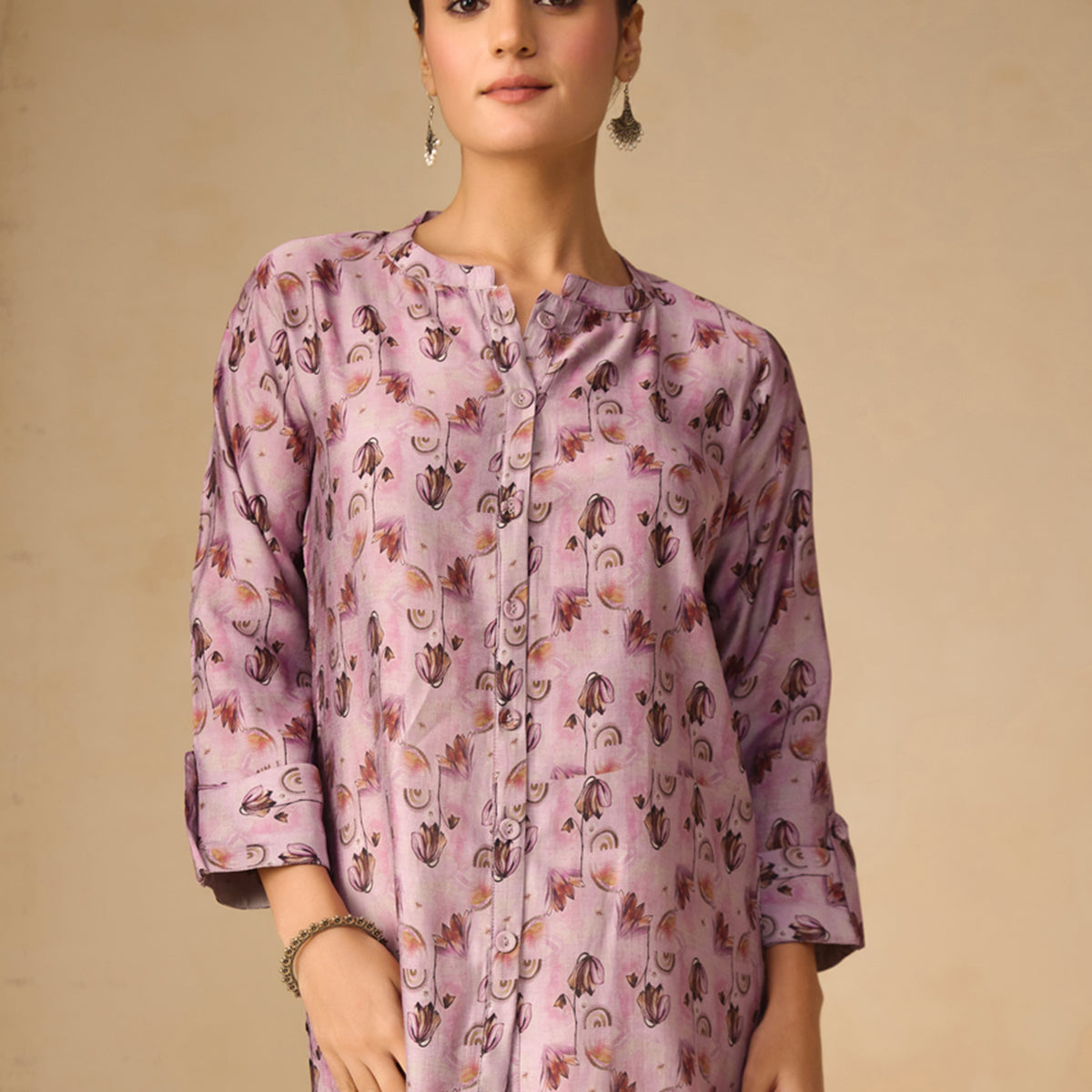 Women’s Batik Kurti – Pink Paisley Elegance main image 0