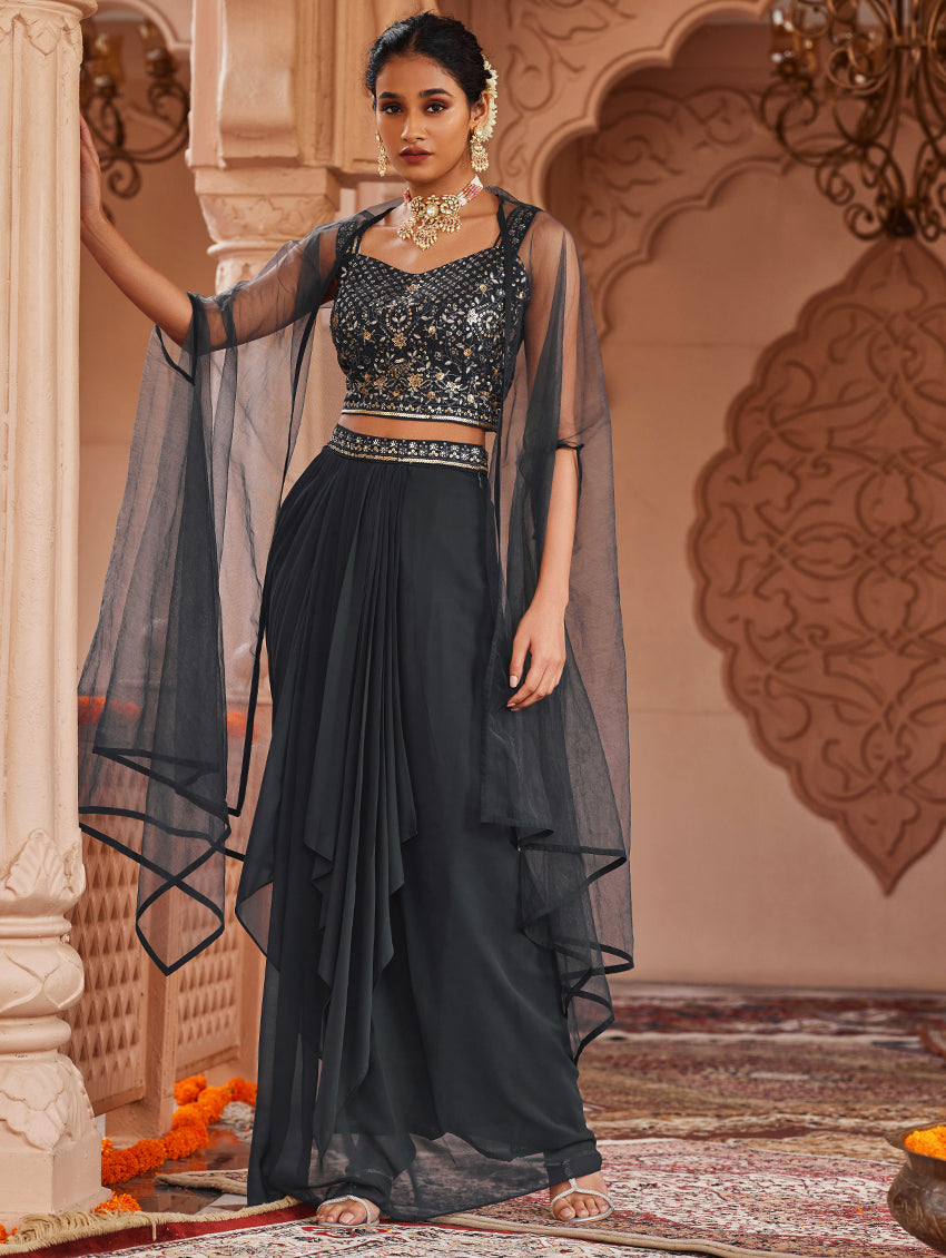 Georgette gowns hot sale online shopping