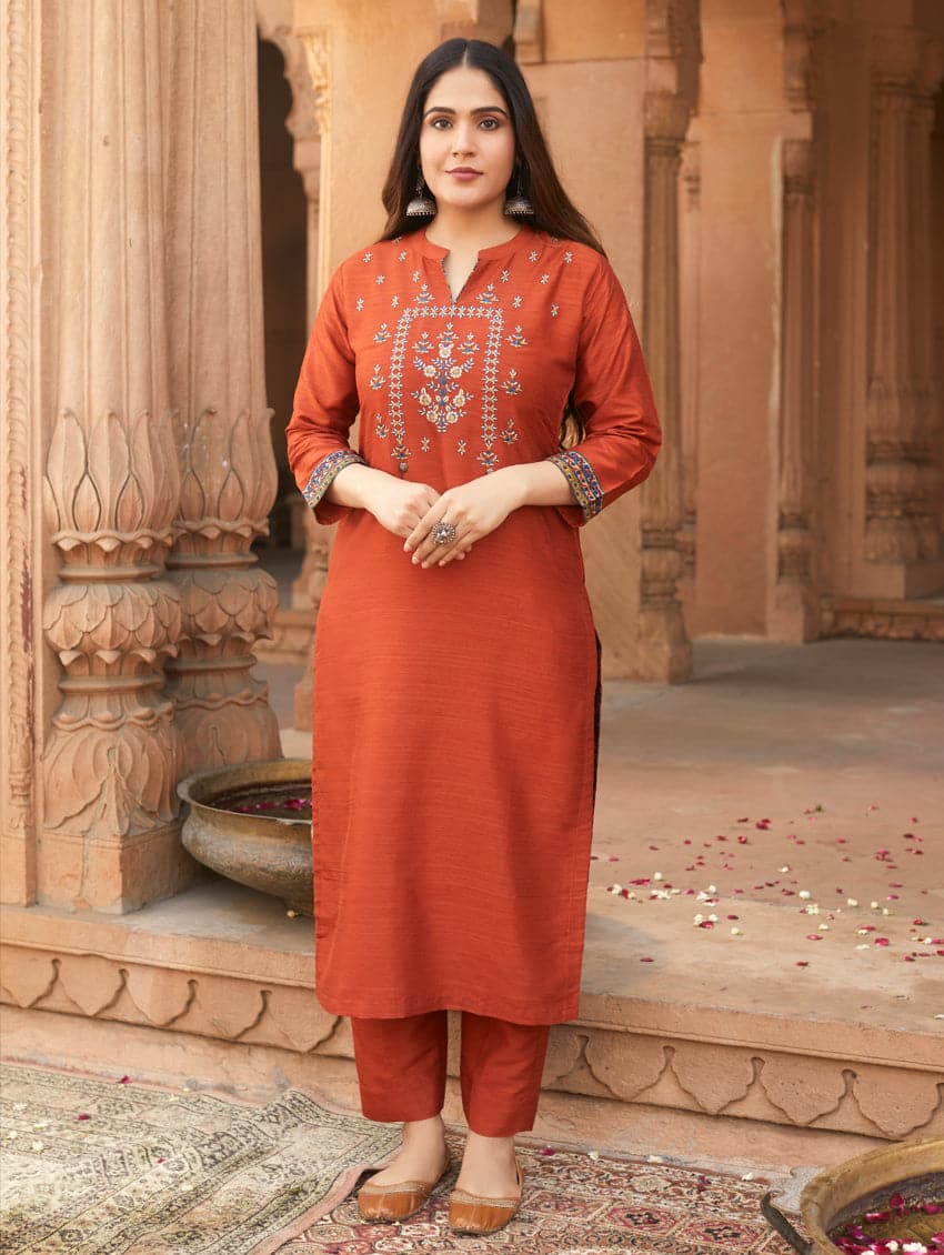 Kurta Ban Collar Women Plus